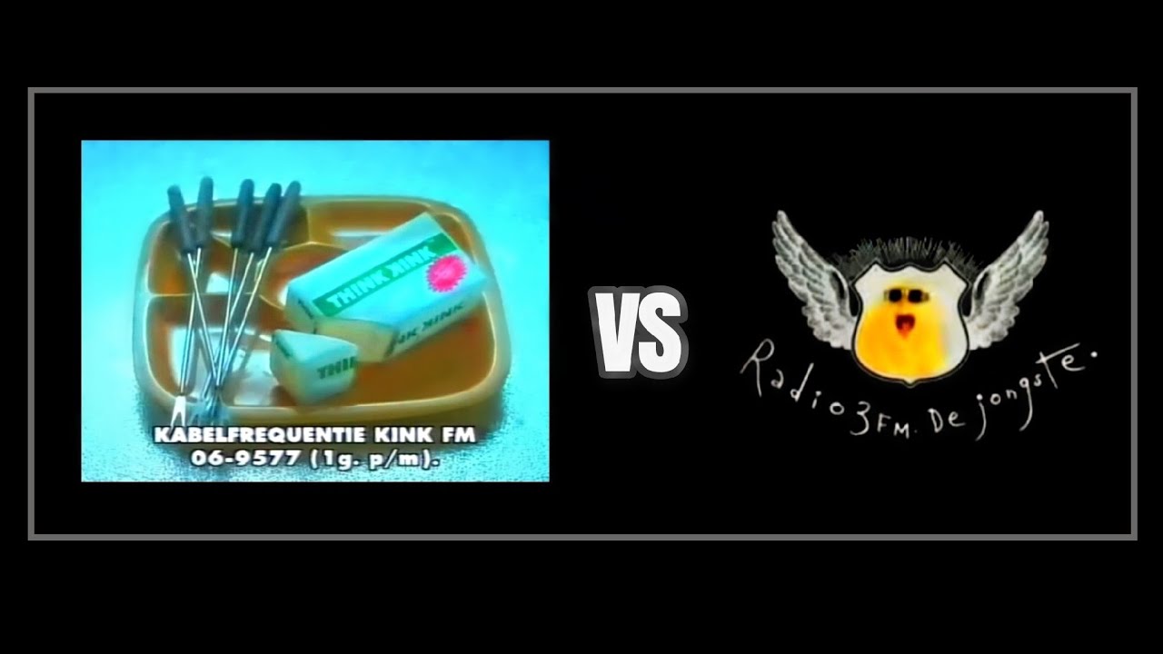 Kink FM vs Radio 3FM - TV Reclame Compilatie (1996)