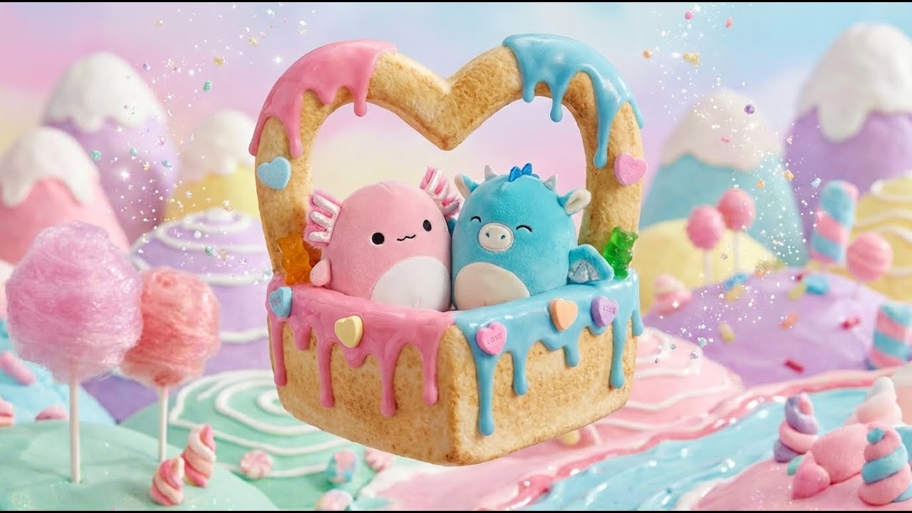 Adorable Valentine Squishy World 💕 | Calm & Cozy Kids Ambience
