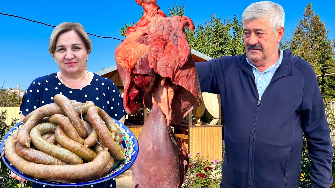 Говяжьи кишки, фаршированные печенью, легкими и сердцем – лучшая национальная колбаса!