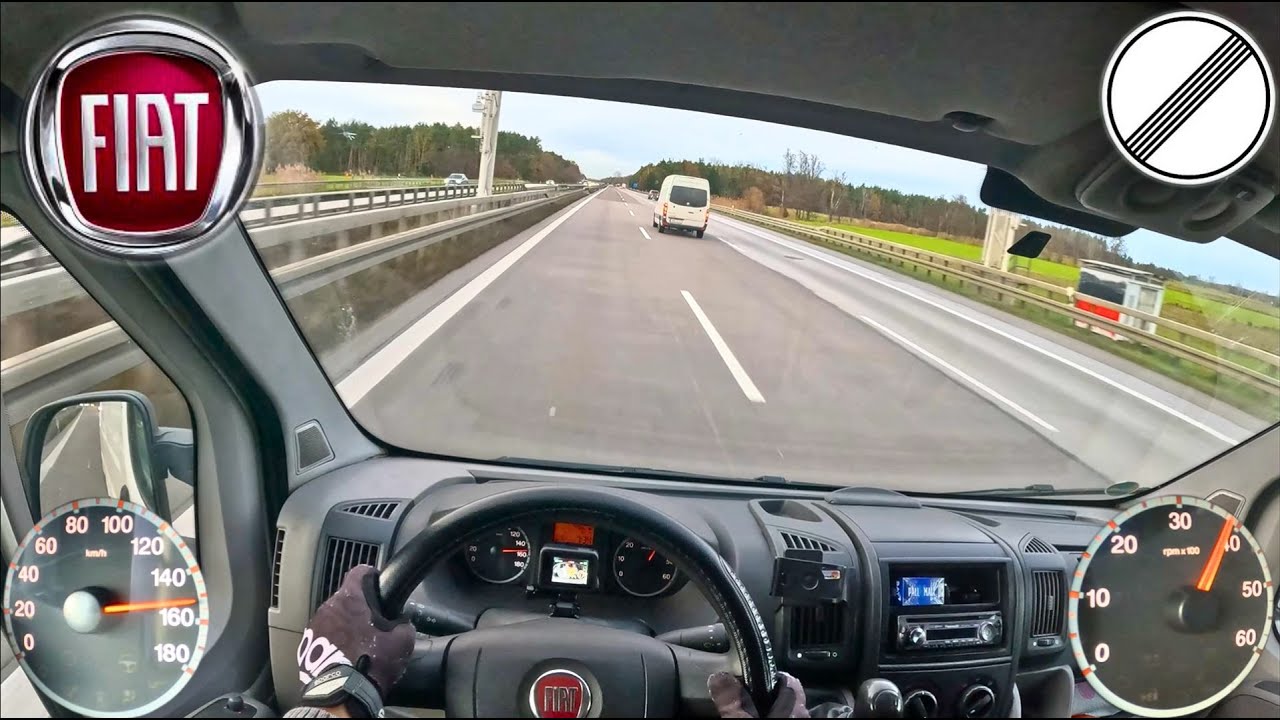 Autobahn Driving - Fiat Ducato 2.2d |100 PS| Top Speed Drive POV