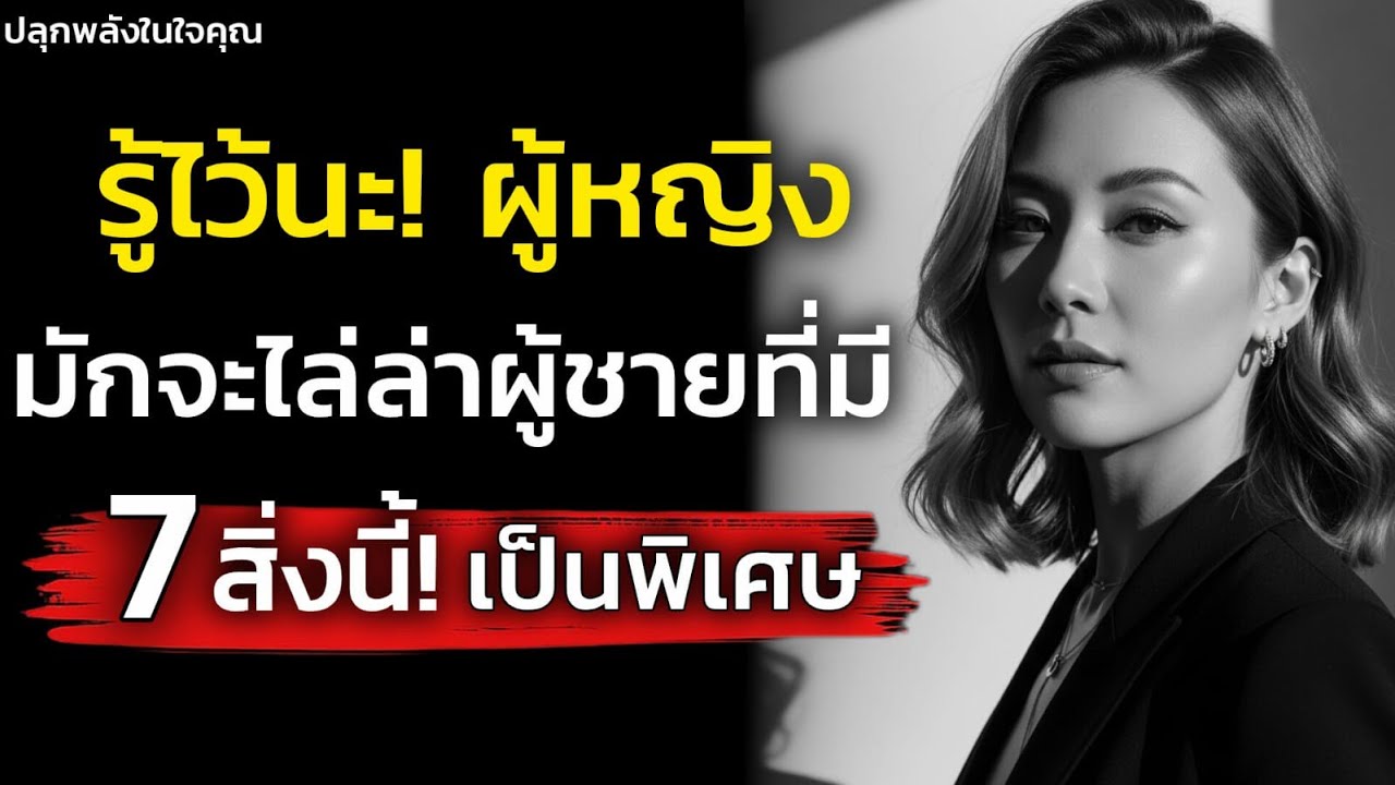 จิตวิทยาผู้ชายรู้ไว้นะ! ผู้หญิงมักจะไล่ล่าผู้ชายที่มี 7ลักษณะนี้เป็นพิเศษ | ปลุกพลังในใจคุณ 