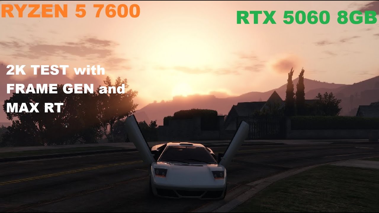 RTX 5060 and Ryzen 5 7600 GTA5 Test (1440p)