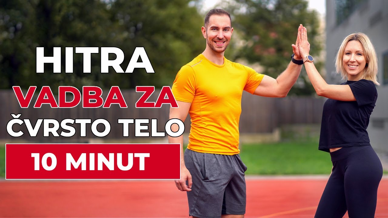 Vodena vadba doma za čvrsto telo (samo 10 min.)