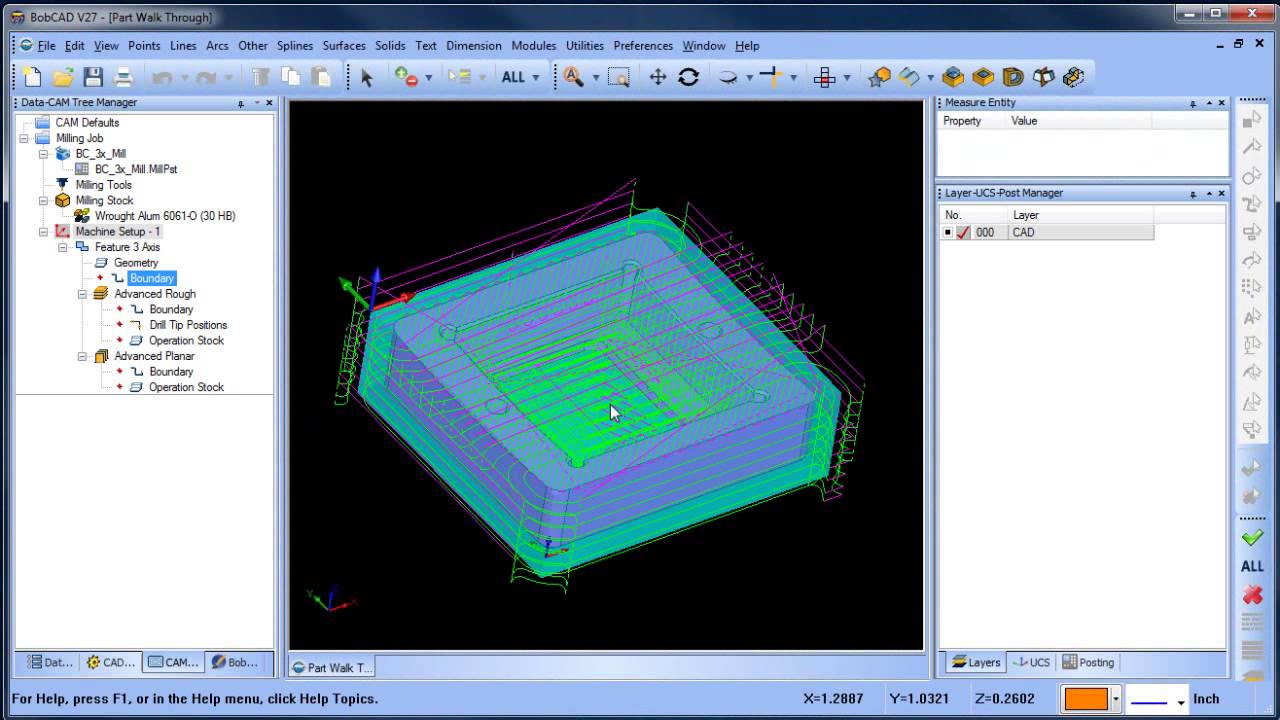 3 Axis Part Walk Through BobCAD CAM V27