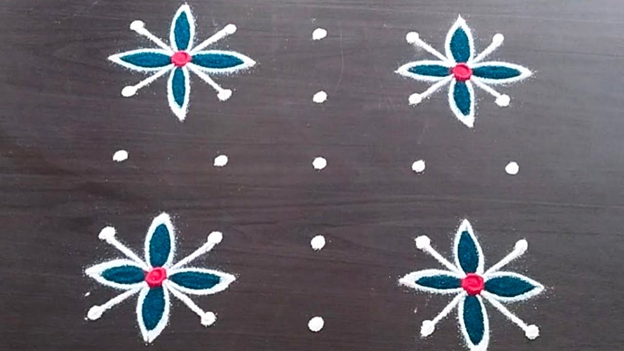 5x5 rangoli | thipkyanchi rangoli | festival muggulu | diwali rangoli