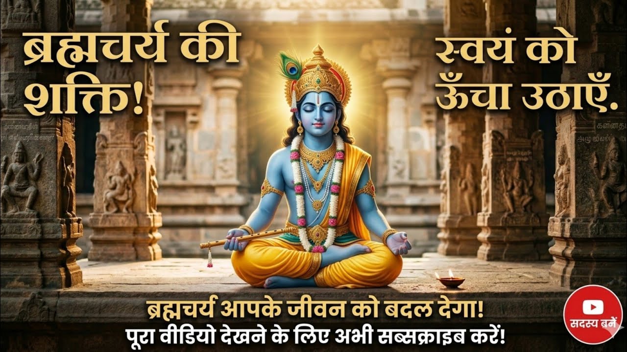 ब्रह्मचर्य  ही जीवन है # कृष्ण वाणी #bhagavadgita #brahmacharyamotivation #krishnabhakti 