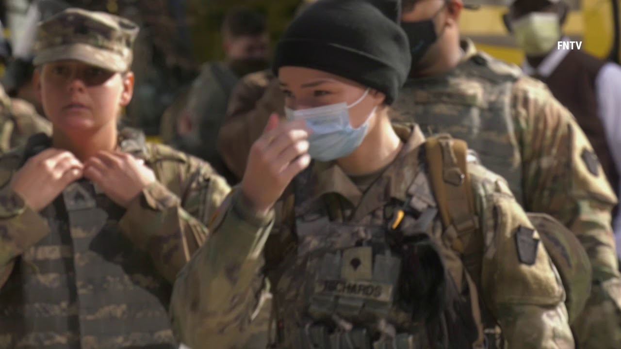 Day After Inauguration - National Guard troops continue arriving to DC