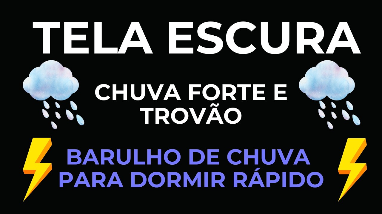 🌩️ Chuva e Raios para Dormir Tranquilo | Sons de Tempestade para Alívio do Estresse