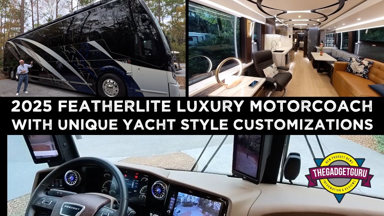 Custom 2025 Featherlite Prevost Exclusive Motorcoach Tour with Yacht Technology #prevost #luxuryrv