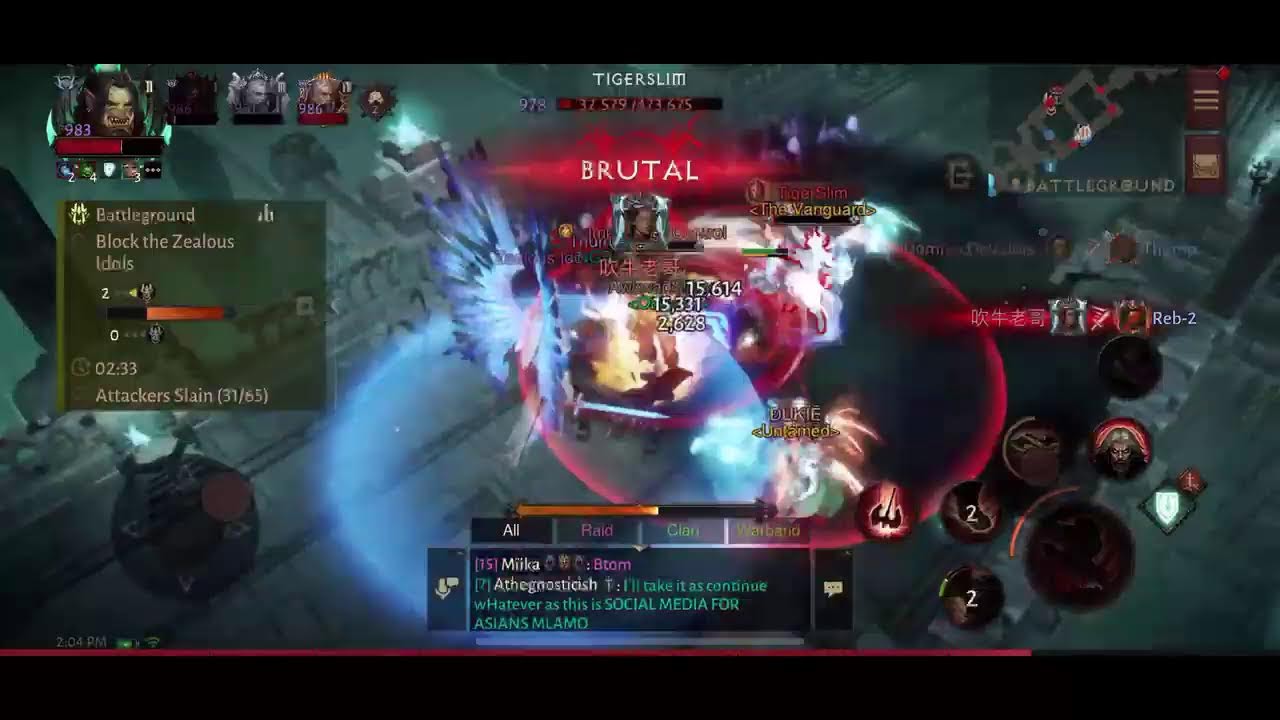 Diablo Immortal  8k  reso Barbarian( Battleground ) 08-08-2025