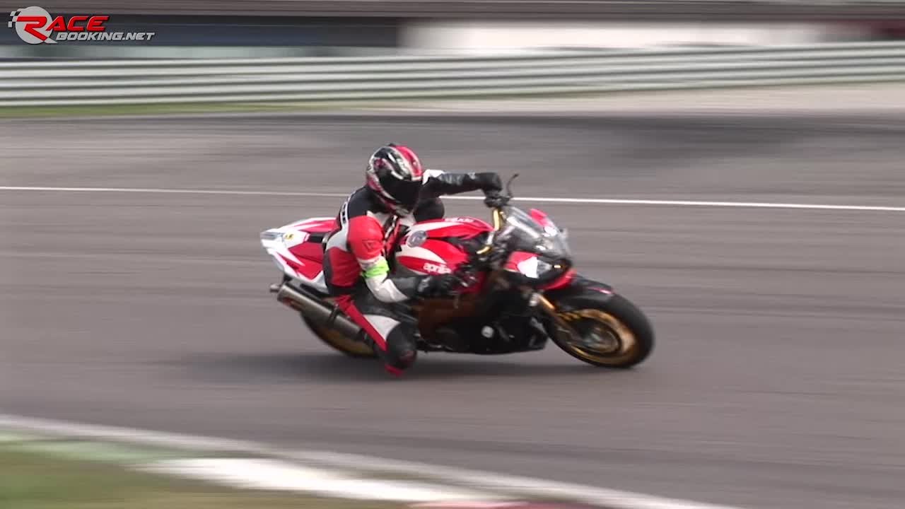 Aprilia Tuono R Factory (2008) on track + onboard