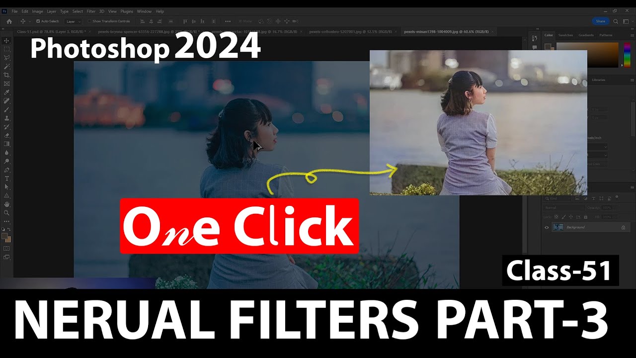 How To Use Neural Filters in Photoshop harmonization Style Transfer Colorize Class 51