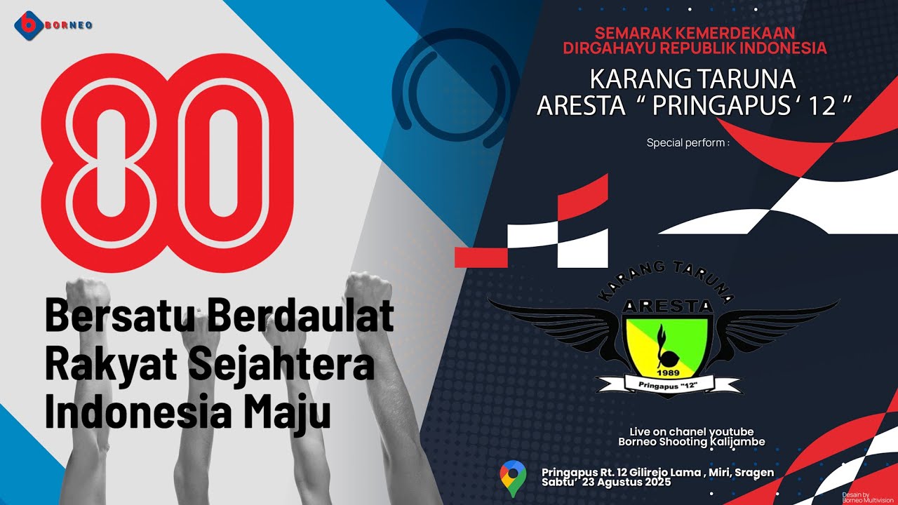 Live Stream  Dokumentasi  HUT RI - Ke 80 Bersama Warga & Karang Taruna ARESTA  Pringapus  