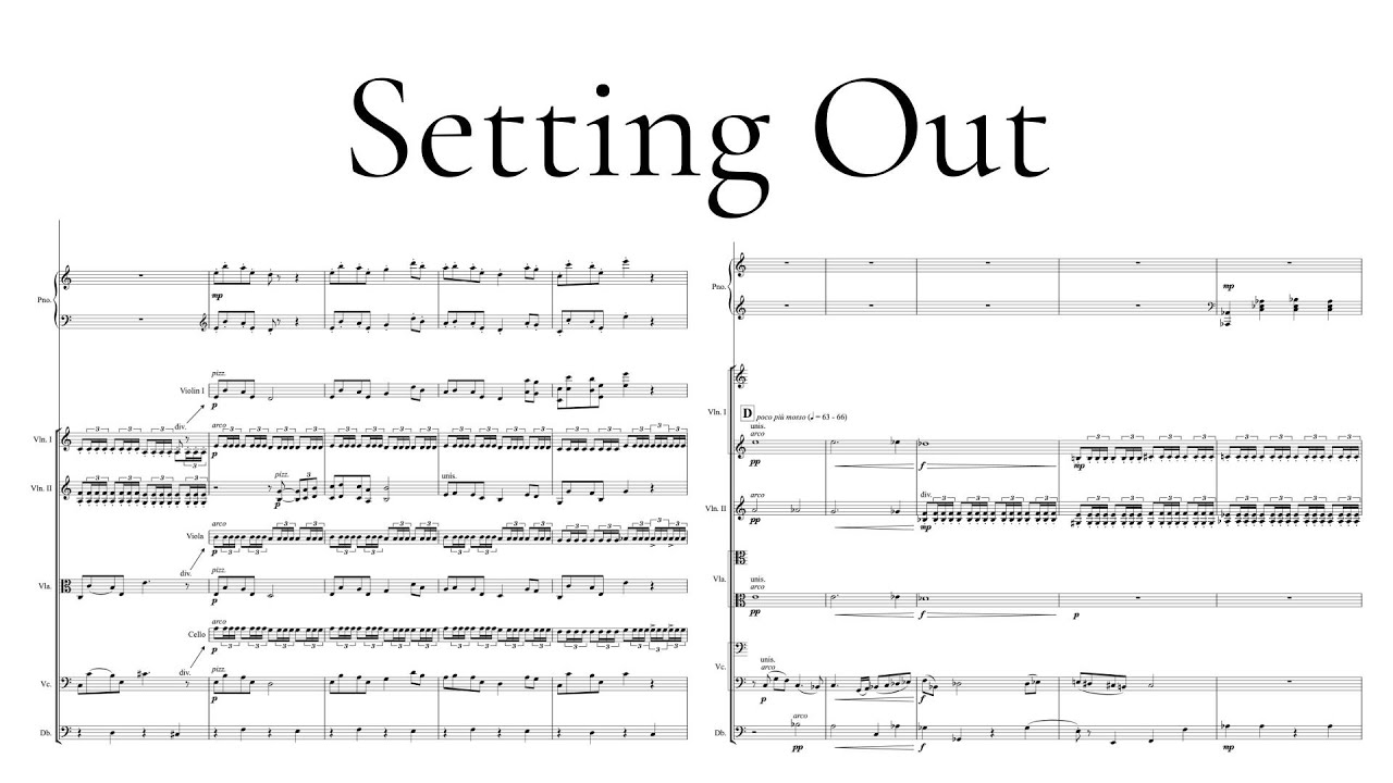 Setting Out - Sheet Music/Score 【original composition】 [No AI]