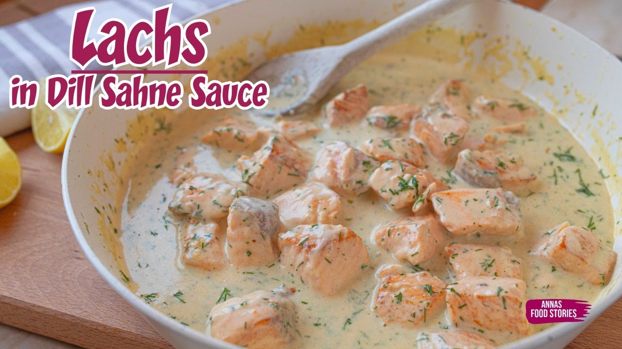 Lachs in Dill Sahne Sauce - einfach und lecker - Mittagessen Rezept