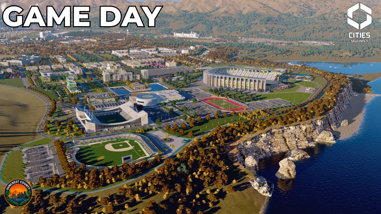 Building a Massive College Sports District in Cities: Skylines 2