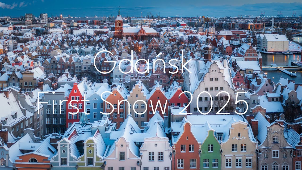 Gdańsk w 2025 roku i pierwszy śnieg - dron 4K / Gdańsk in 2025 with the first snow