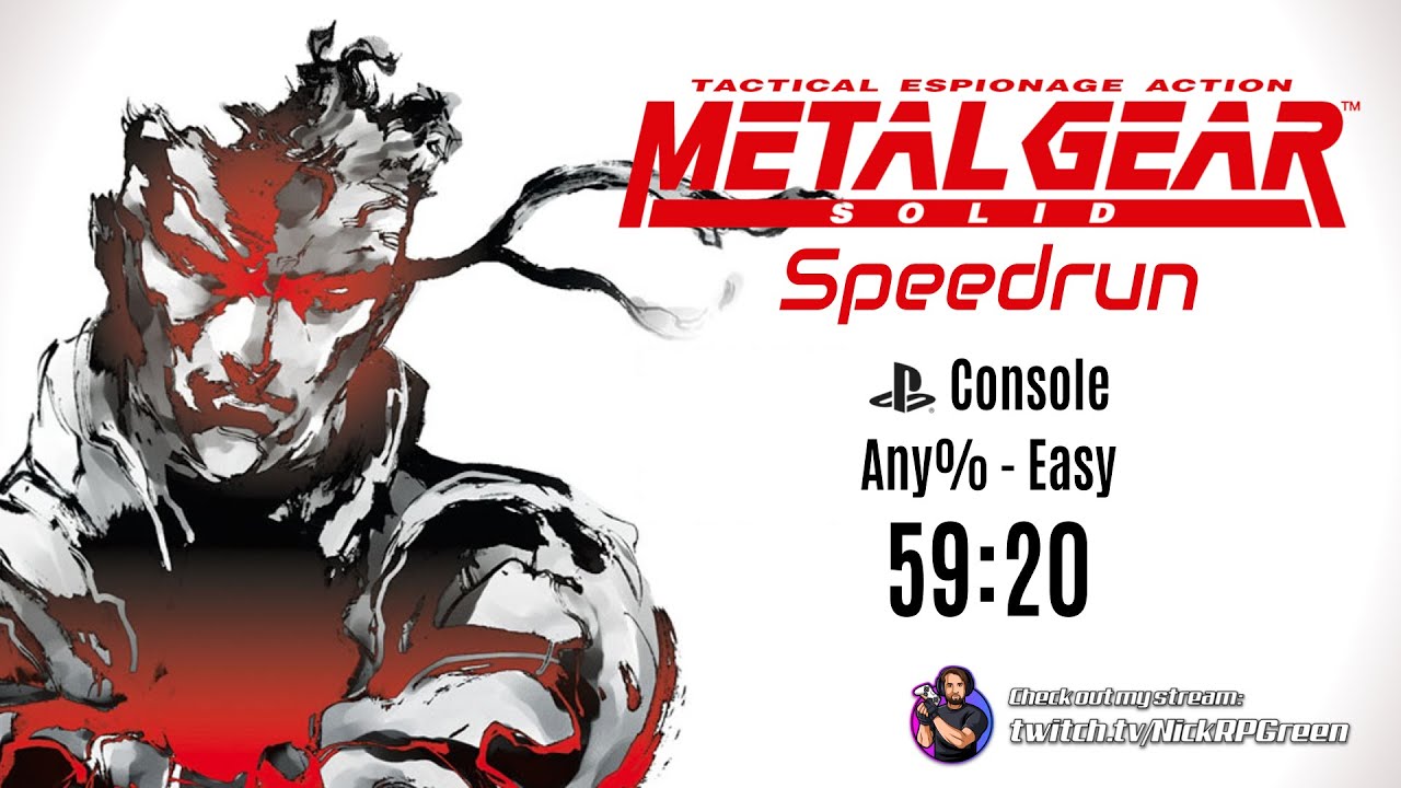 Metal Gear Solid Speedrun - Console Any% Easy - 59:20