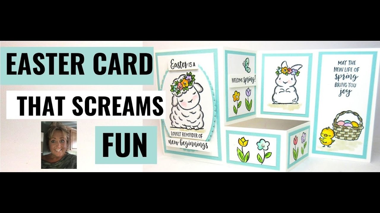 EASTER CARD THAT SCREAMS FUN FOR EVERYONE  Unique Tri Fold
