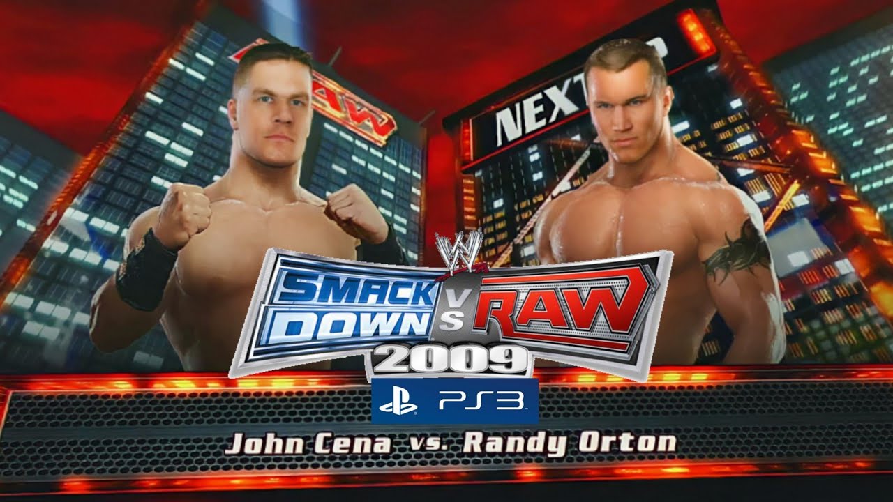 Wwe Smackdown vs Raw 2009 PS3 - Randy Orton vs John Cena || Raw