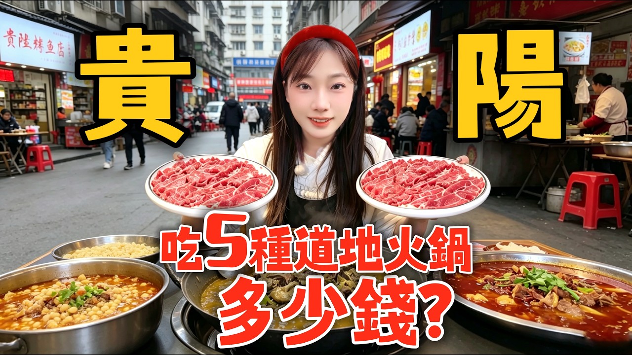 貴州街頭驚現10元/位火鍋，現炒底料現切豬肉，老闆當場求饒！Five distinctive hot pots from Guizhou, China
