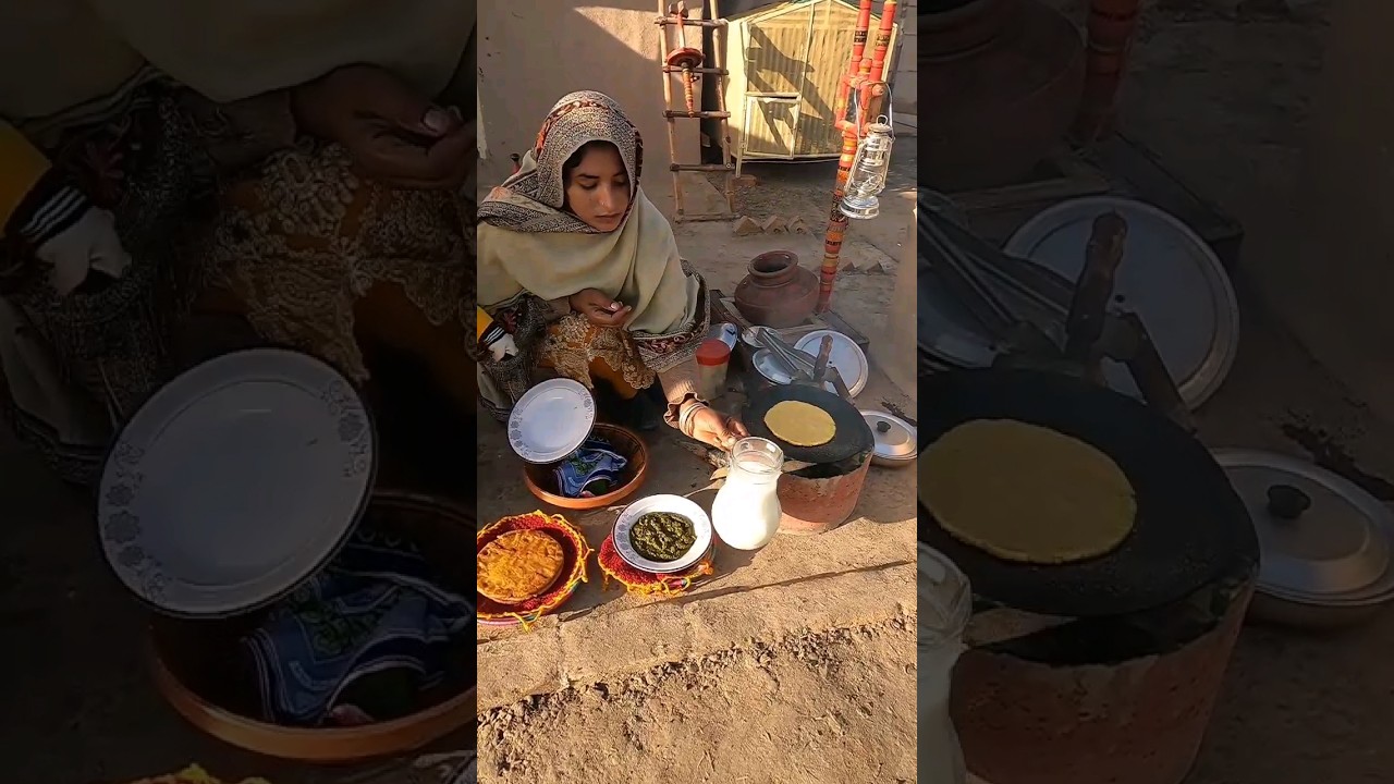Beautiful Village Life Punjab Pakistan | Woman Cooking Village Food | Woman Morning Routine | Butter
