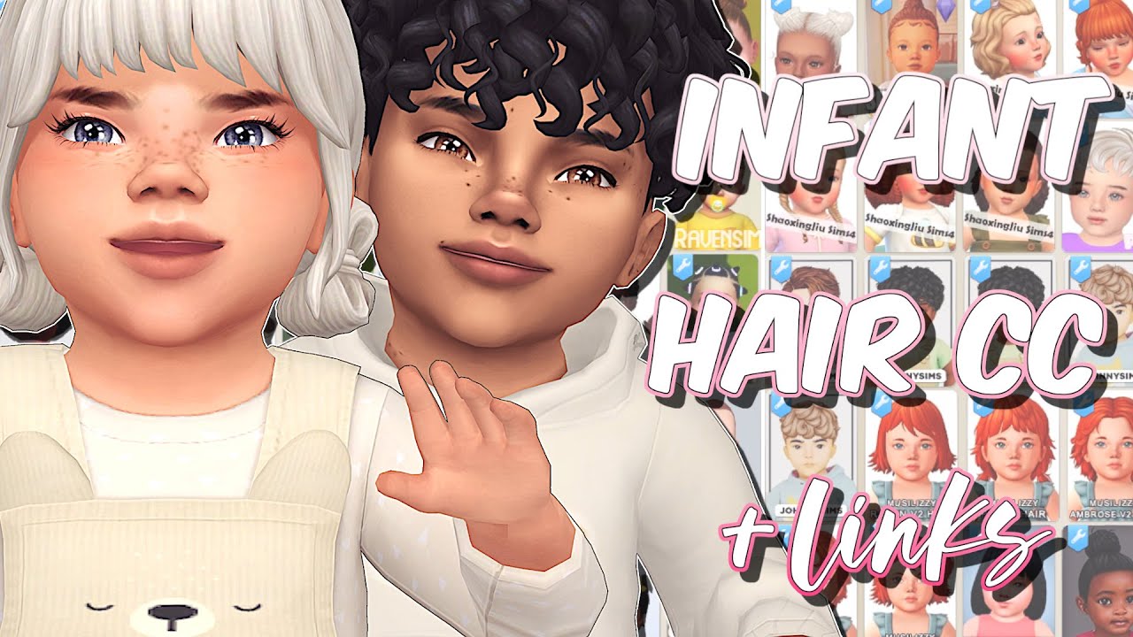 Коллекция детских причесок MAXIS MATCH (100 предметов) | Sims 4 CC + ссылки