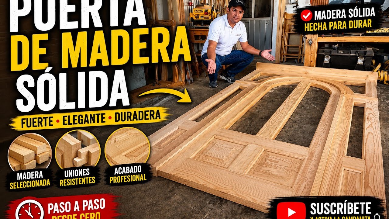PUERTA DE MADERA COMO SE HACE #elmueblemoderno
