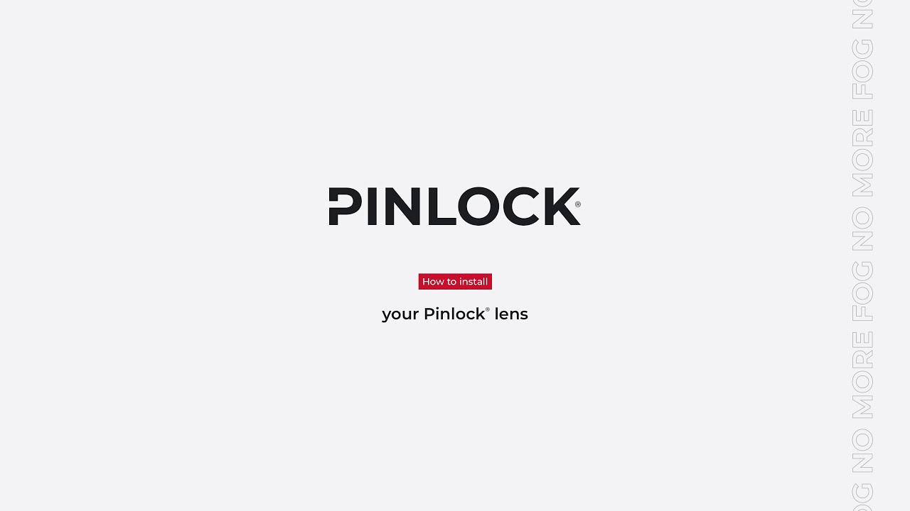 How to install a Pinlock&reg; anti-fog lens