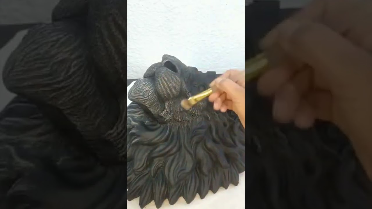 Pintando un Leon de Yeso Paso a Paso