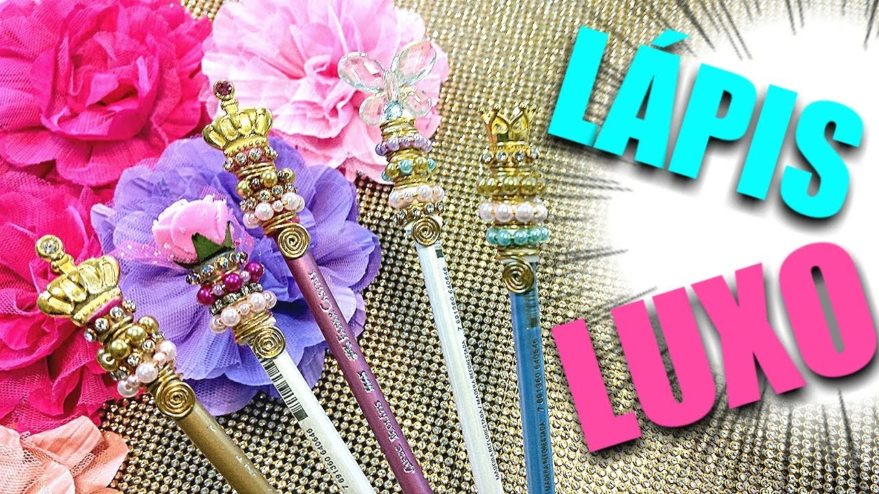 Lápis decorado para bombar na escola - Excelente opção de Lembrancinha para aniversários!