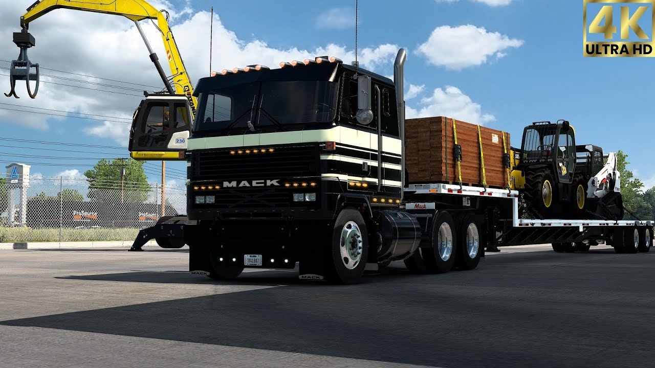 ATS 1.56 Mods | 4K | Wade 53ft Stepdeck: Maximum Cargo Optimization - Mack MH613
