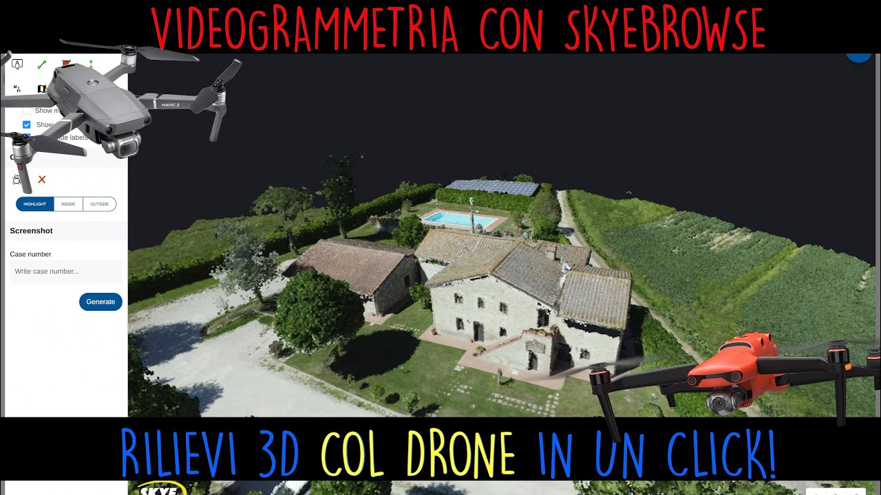 SKYEBROWSE - COME FARE 3D MAPPING DAL DRONE IN UN CLICK! DJI MAVIC 2 PRO e PRESTO SU AUTEL EVO 2