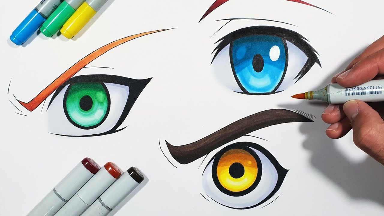 How To Draw EYES! - Step By Step Tutorial - EASY Method!