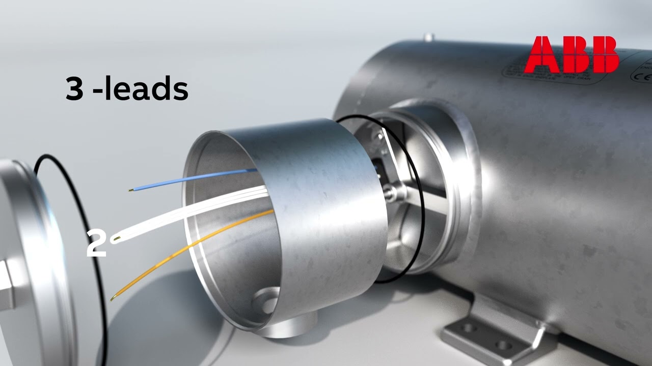 ABB Baldor-Reliance Food Safe stainless steel three-lead motor
