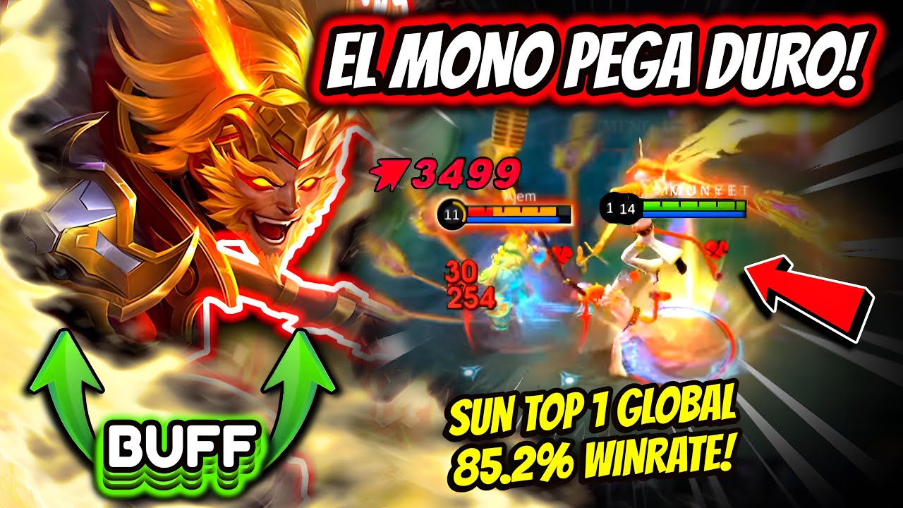 ¡NADIE PUEDE ESCAPAR DE SUN DESPUES DEL BUFF! SUN TOP 1 GLOBAL 85.2 WINRATE! | MOBILE LEGENDS