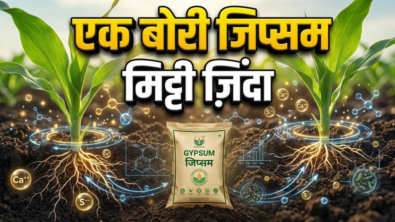 जिप्सम: मिट्टी की चाबी | ऊसर और सख्त जमीन को उपजाऊ कैसे बनाएं? | Gypsum Benefits for Soil |