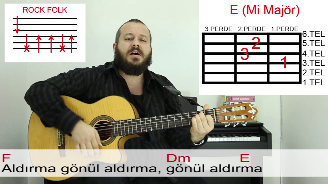 ALDIRMA GÖNÜL - GİTAR DERSİ - Edip Akbayram ( pratik gitar kursu )