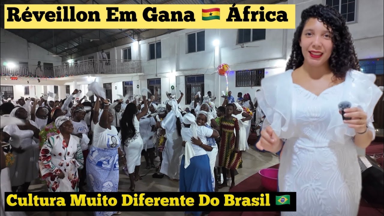 Réveillon na Igreja Africana 🇬🇭 | Dança, Cultura e Tradição Chocam Minha Família Brasileira 🇧🇷🤔