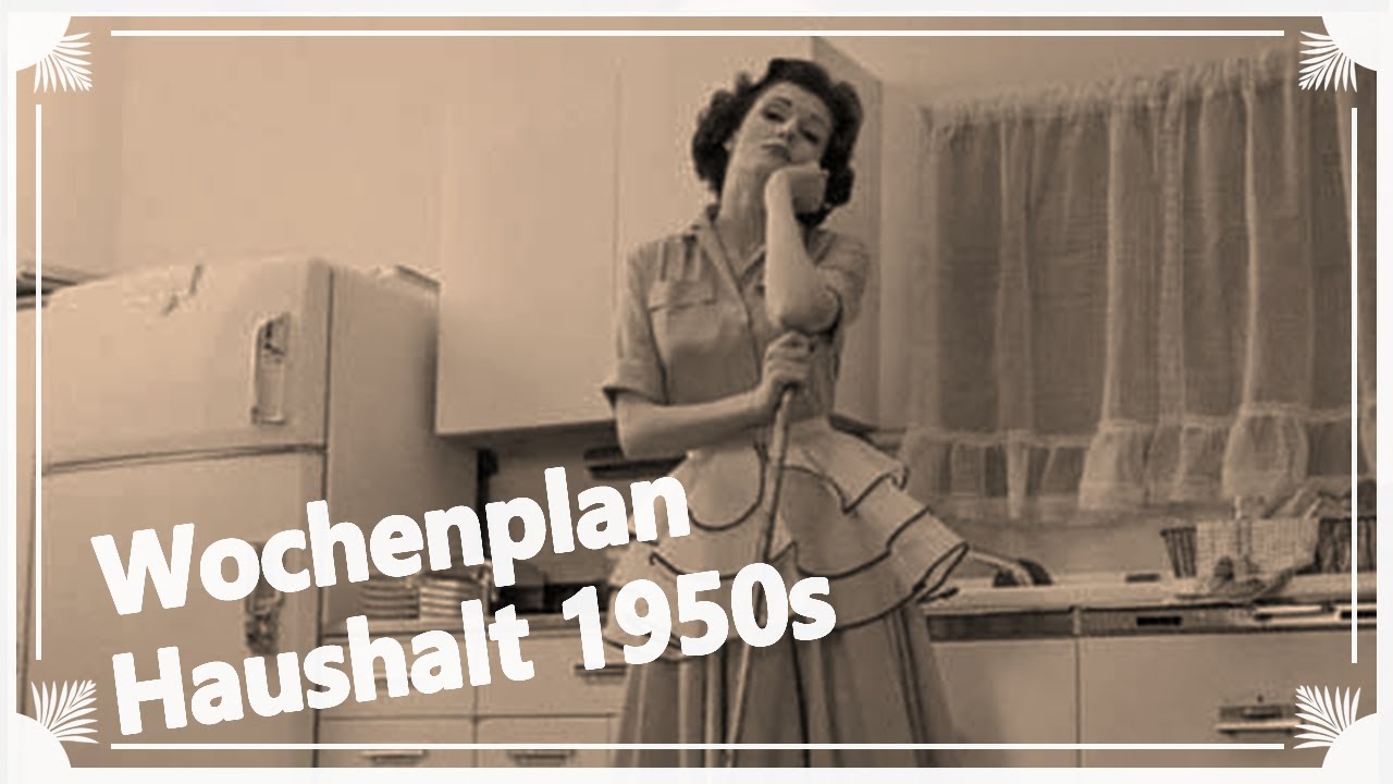 1950s Wochenplan für den Haushalt