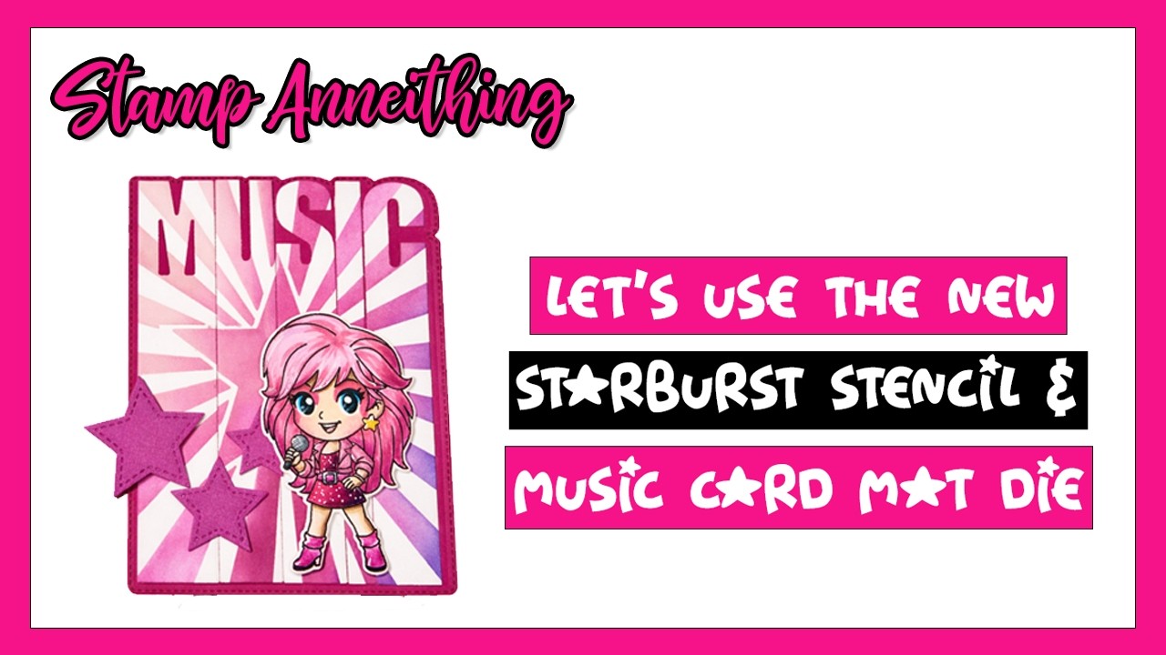 Easy Starburst Background Card ✨ Starburst Stencil + Music Card Mat Die in Action