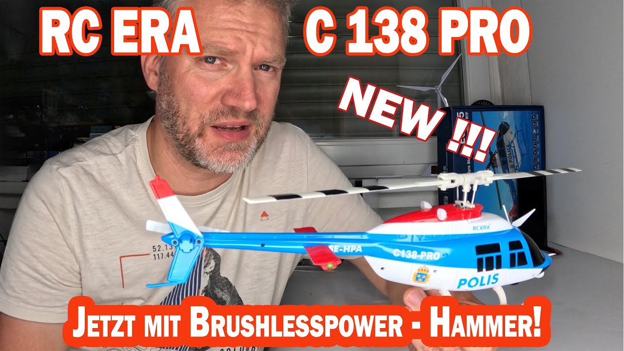 super RC Helicopter RC ERA C138 Pro - mit Brushlesspower für Rückenflug - Hier die BNF  In-Outdoor