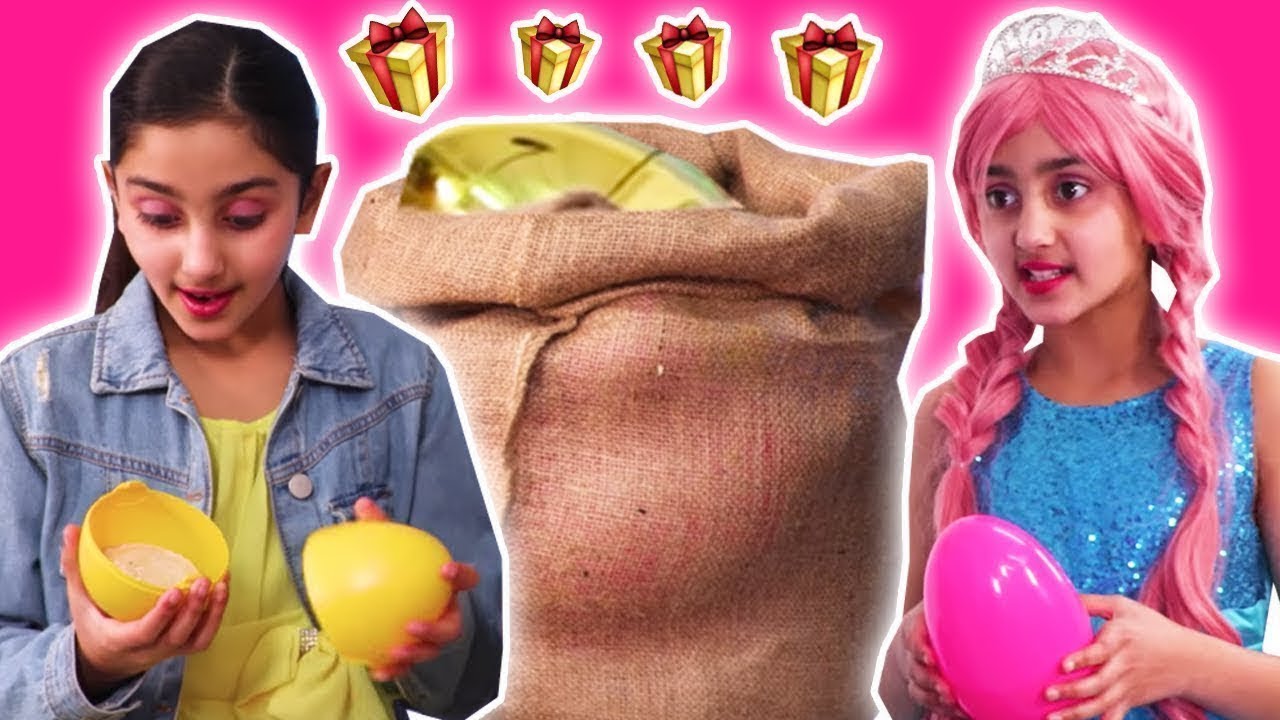 Princess Presents Swapped For Surprise Eggs 🎁 Christmas Princesses In Real Life | Kiddyzuzaa
