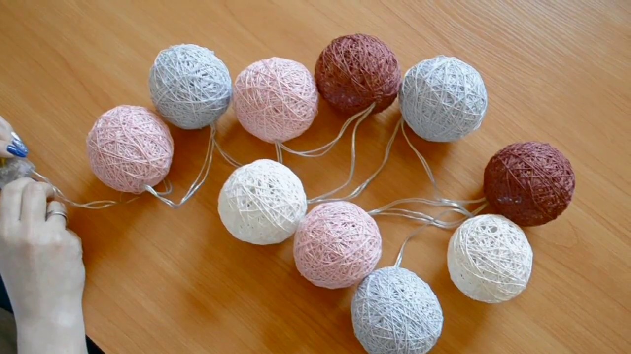 Kule świetlne - cotton balls
