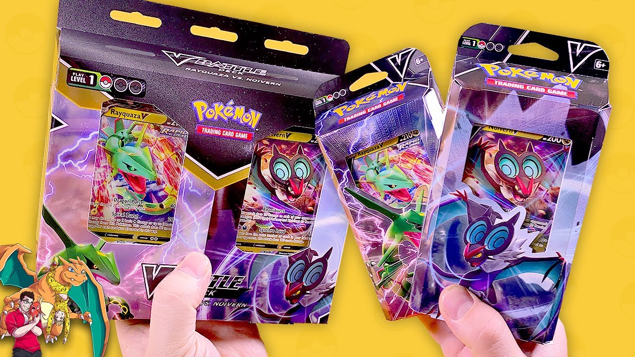 NEW! Pokemon Rayquaza and Noivern V Battle Decks - Review Unboxing
