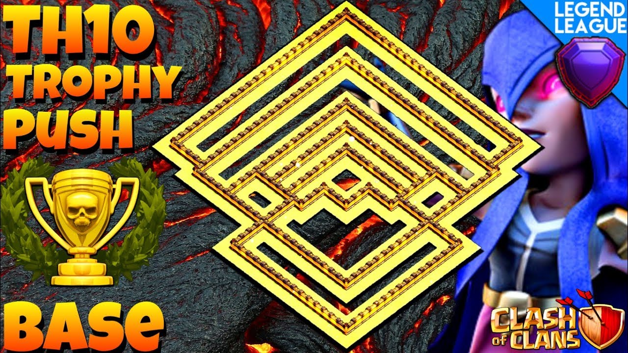 Clash Of Clans | NEW TH10 TROPHY PUSHING BASE | ANTI 2 - ANTI 3 STAR BASE | COC TH10 TROPHY BASE