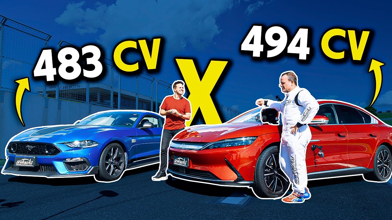 FORD MUSTANG MACH 1 x BYD HAN! Quem vai melhor na pista: V8 raiz ou elétrico? | Volta Rápida #256
