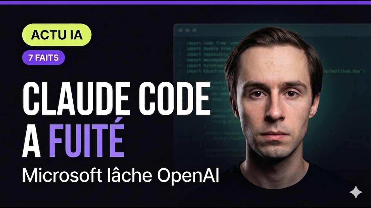 Actu IA : Claude Code leak, Microsoft l&acirc;che OpenAI
