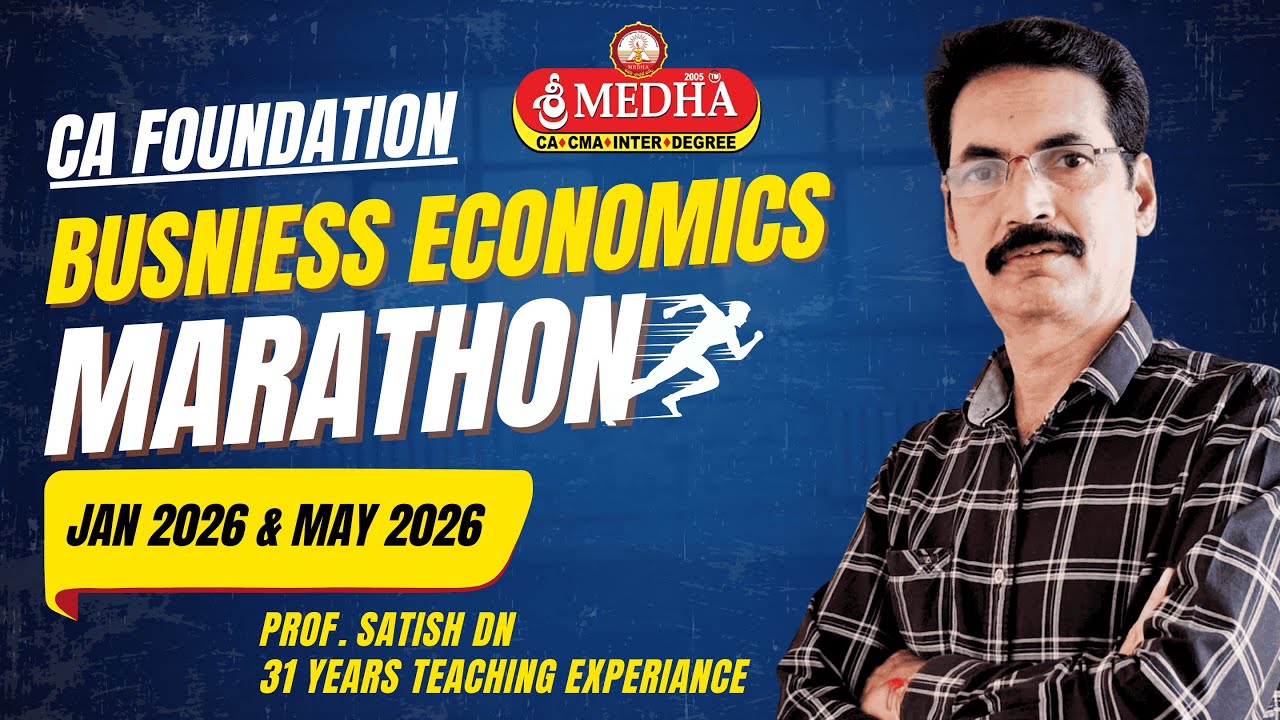 Economics Marathon  | CA Foundation | Jan 2026 & May 2026