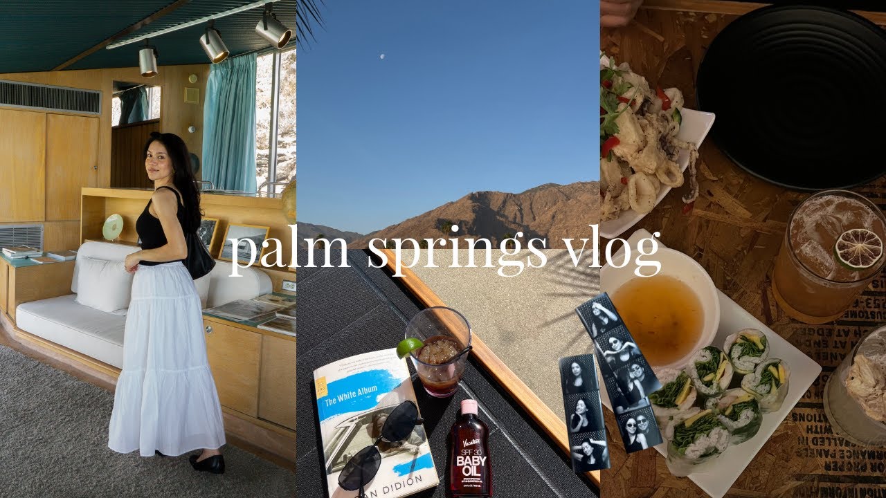 palm springs vlog | pool days, architecture tour, museum trip, and where to eat!